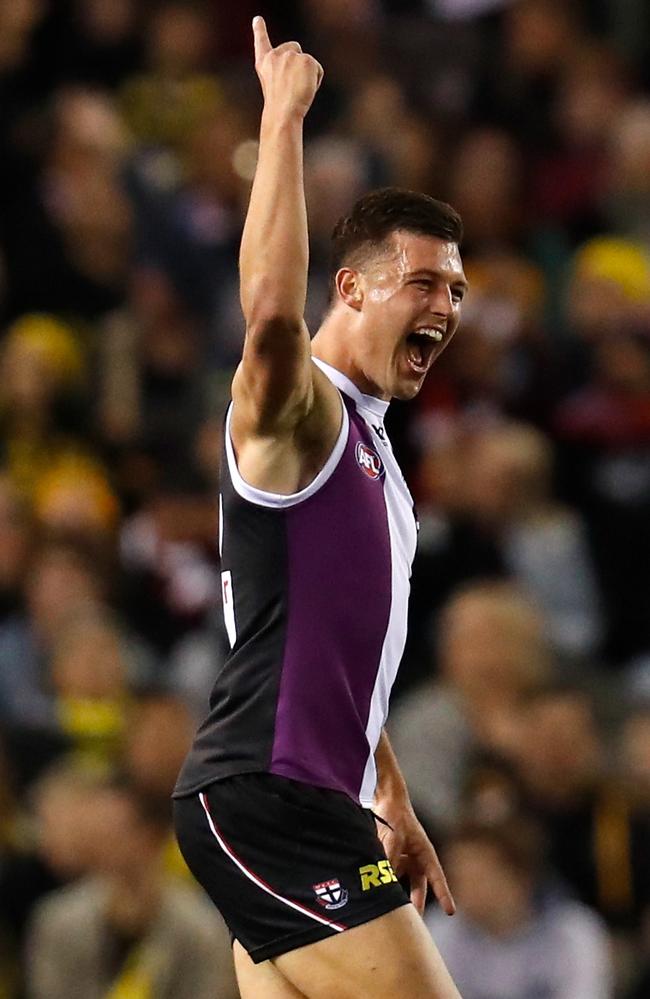 Rowan Marshall has gone from virtual unknown to one of the better ruckmen in the game. Picture: AFL Photos/Getty Images