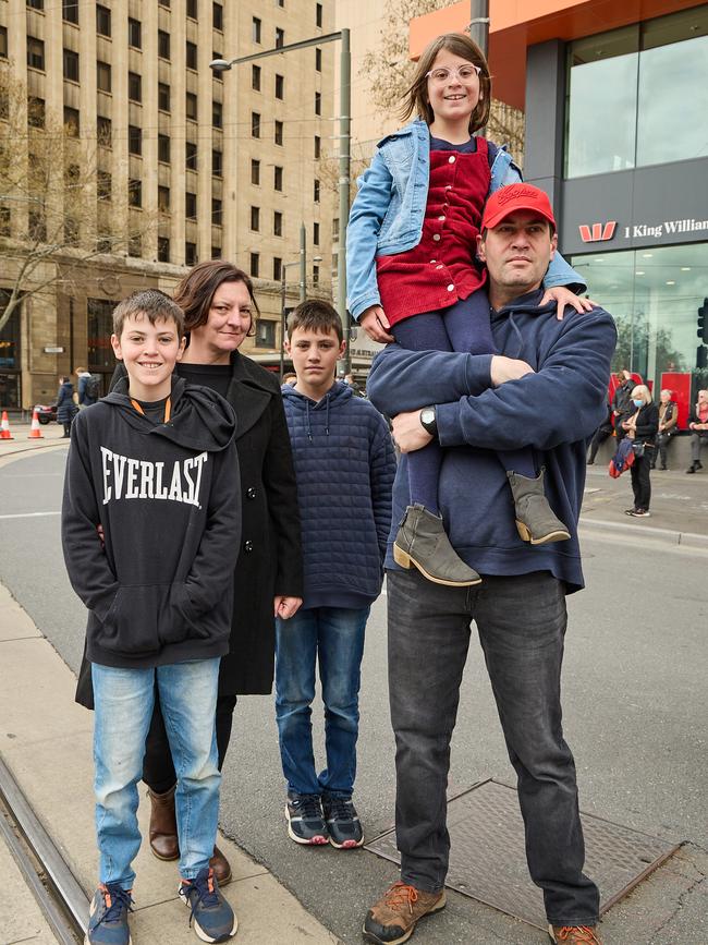 At Parliament House in North Terrace, people witnessed the proclamation of King Charles III. Picture: Matt Loxton