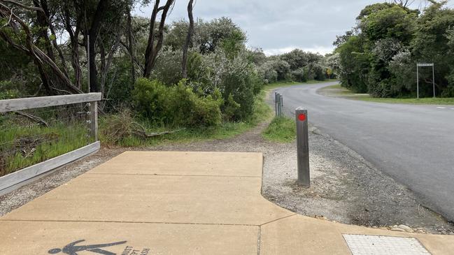 The current path abruptly ends near Veronica Street. Picture: Brooke Grebert-Craig
