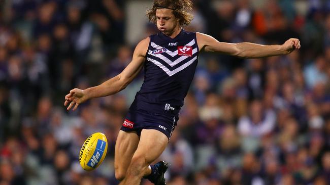 Amazing talent ... Nat Fyfe in action at Domain Stadium. Picture: Paul Kane (Getty Images)