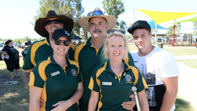 Gracemere Lions Edward and Marie Oram, Craig and Sharon McKerrow and Mitchell Clinton at the Gracemere Australia Day family fun day organised by Gracemere Lions. Morning Bulletin file photo from 2017.