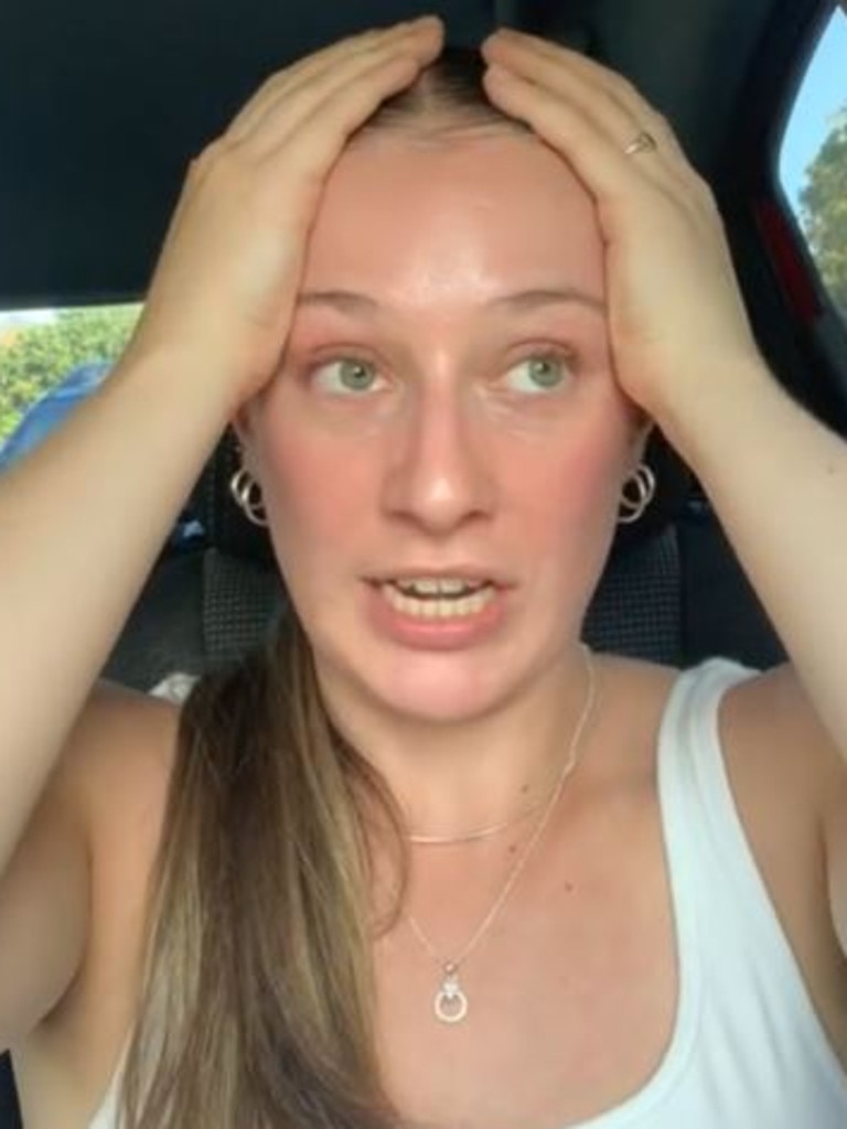 She vented in her car about the issue. Picture: TikTok/Keely Pejovic