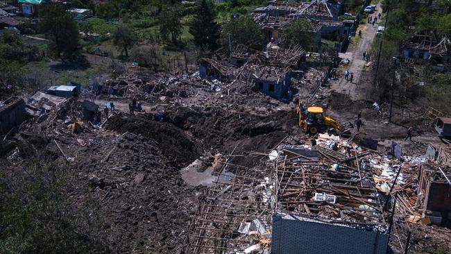 Overnight, in the eastern cities of Kramatorsk and Kostiantynivka, Russian missile strikes killed three people and destroyed dozens of private houses. Picture: AFP