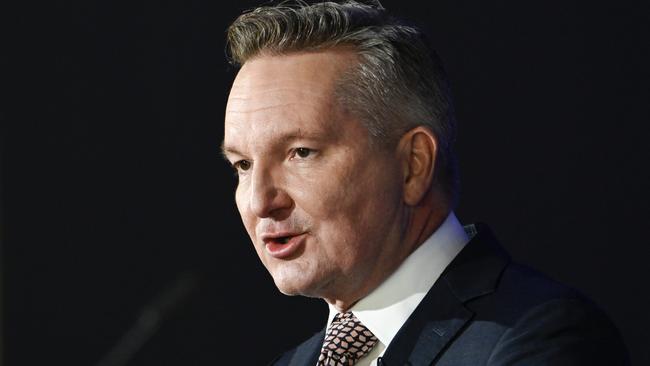 Energy Minister Chris Bowen didn’t rule out the potential for Labor to enact a carbon tariff in its second term of government. Picture: NewsWire/ Martin Ollman
