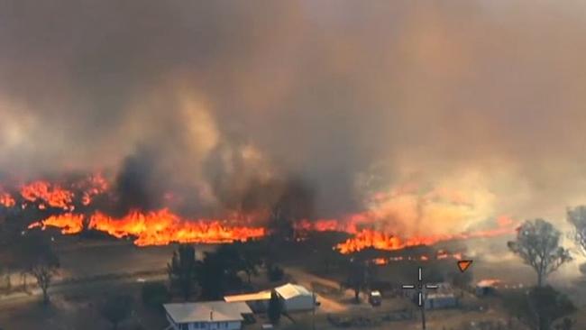 Rural Fire Service shared footage showing the terrifying speed at which a spot fire can develop into a destructive grass fire.