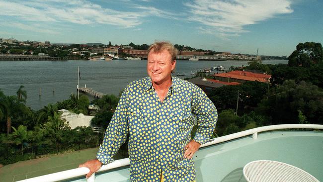 The late James Penny on one of the balconies of the Hawthorne home when he owned it in 1997.