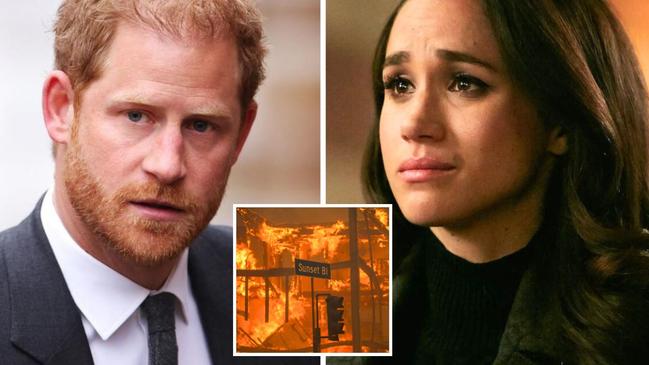 Meghan and Harry have issued a heartfelt plea amid the Los Angeles fire disaster. Picture: Supplied