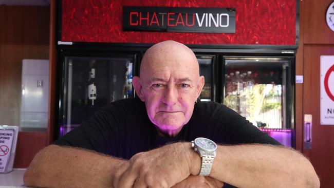 Michael Dunford, co-owner of Gold Coast swingers club Chateau Vino, in the bar at Molendinar. Picture Glenn Hampson