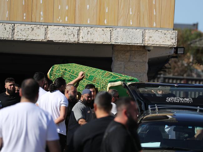 Funeral for slain underworld figure Tarek Ayoub at Lakemba Mosque on Friday.