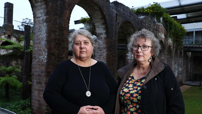 Rozanna Lilley (right) and Kate Lilley claim their famous mother Dorothy Hewett allowed men in the 1970s Australian art and intellectual scene to abuse them. (Pic: John Feder/The Australian)