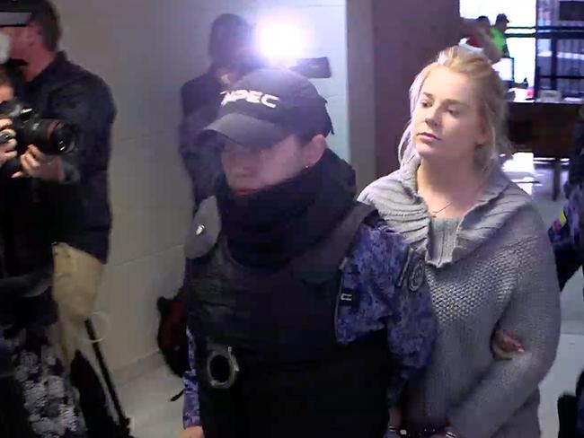 Cassandra Sainsbury became known as ‘Cocaine Cassie’ when she was arrested after being found with 18 pairs of headphones packed with powder in April 2017. Picture: 60 Minutes and Nine Network