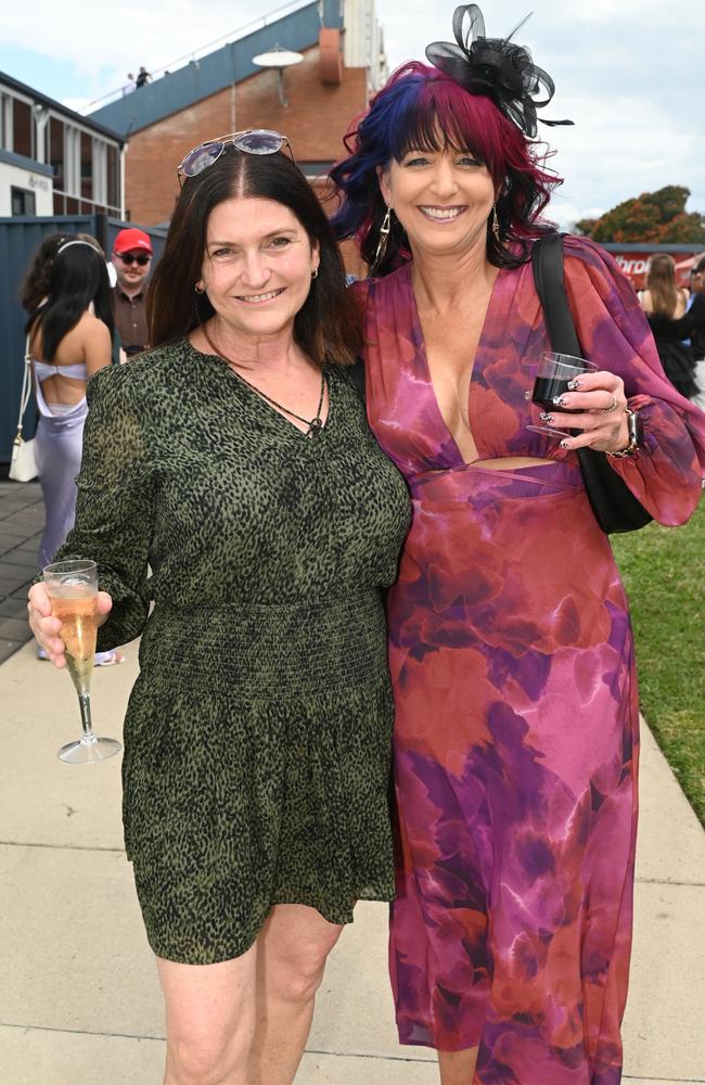 Louise Dowling and Anita West at 2023 Ladbrokes Mackay Cup Mackay Turf Club Saturday 22 July 2023 Picture: Michaela Harlow