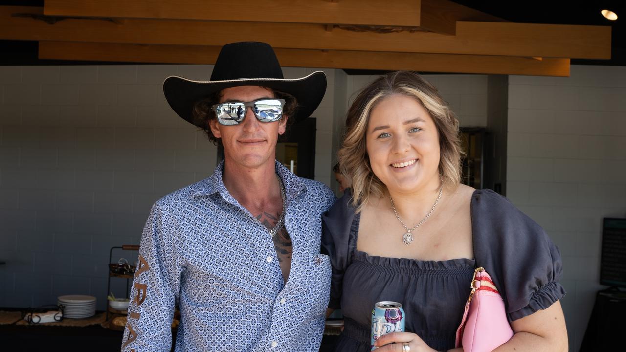 Hannah Wacker and Zac Acheson at the Gympie Muster Races. Saturday, August 19,. 2023. Picture: Christine Schindler