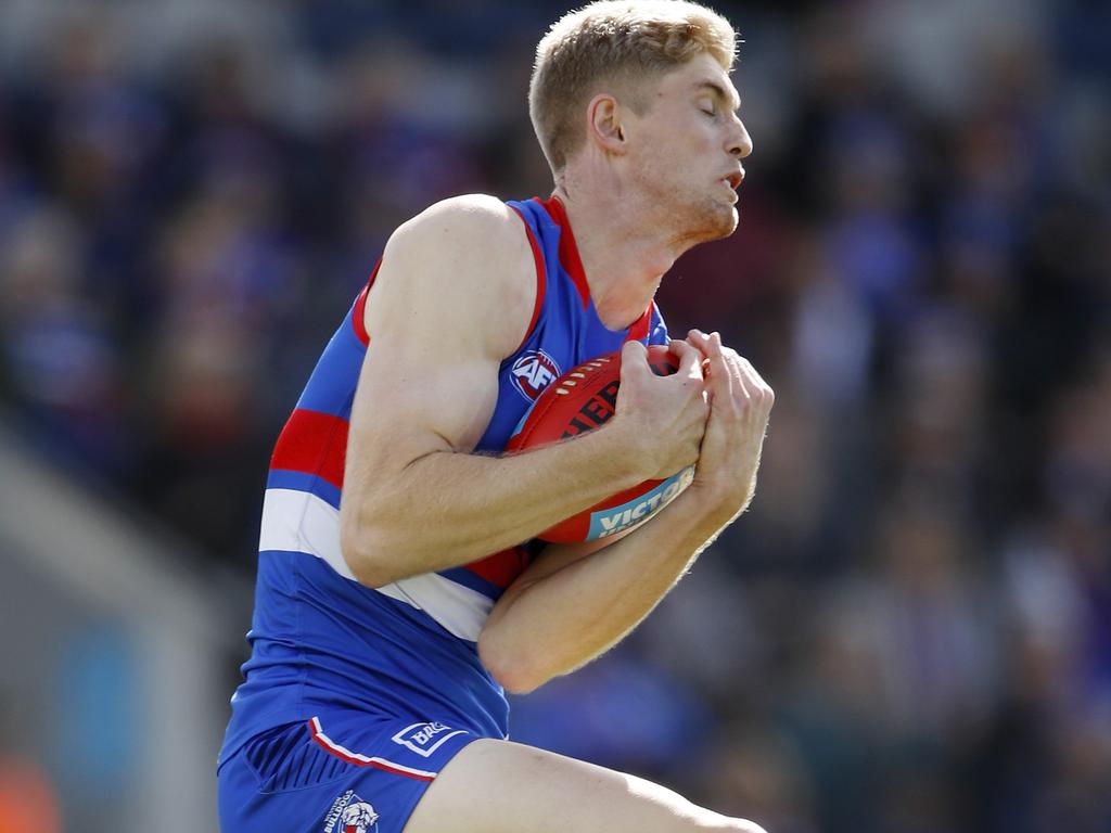 Towering Tim English booted three goals for the Bulldogs. Picture: AFL Photos/Getty Images