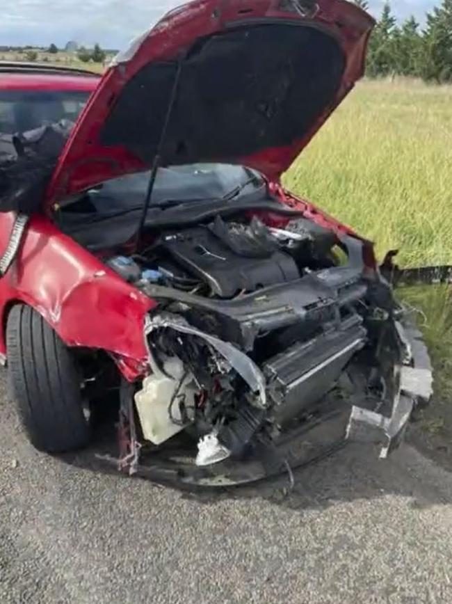 Another damaged car.