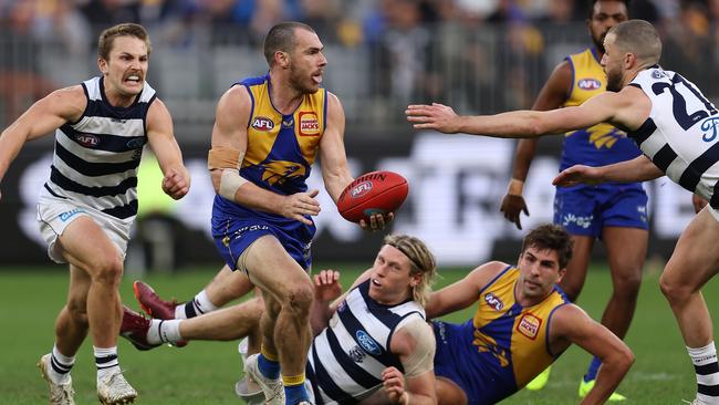 Luke Shuey is the crucial link out of the middle when it comes to West Coast scoring.