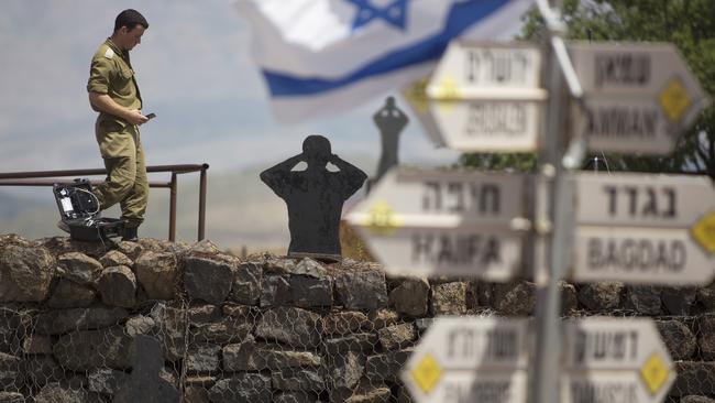 Israeli soldiers in the Israeli-annexed Golan Heights. Some 20 rockets were fired at Israeli military bases by Iranian forces from southern Syria last week. (Pic: Lior Mizrahi/Getty)