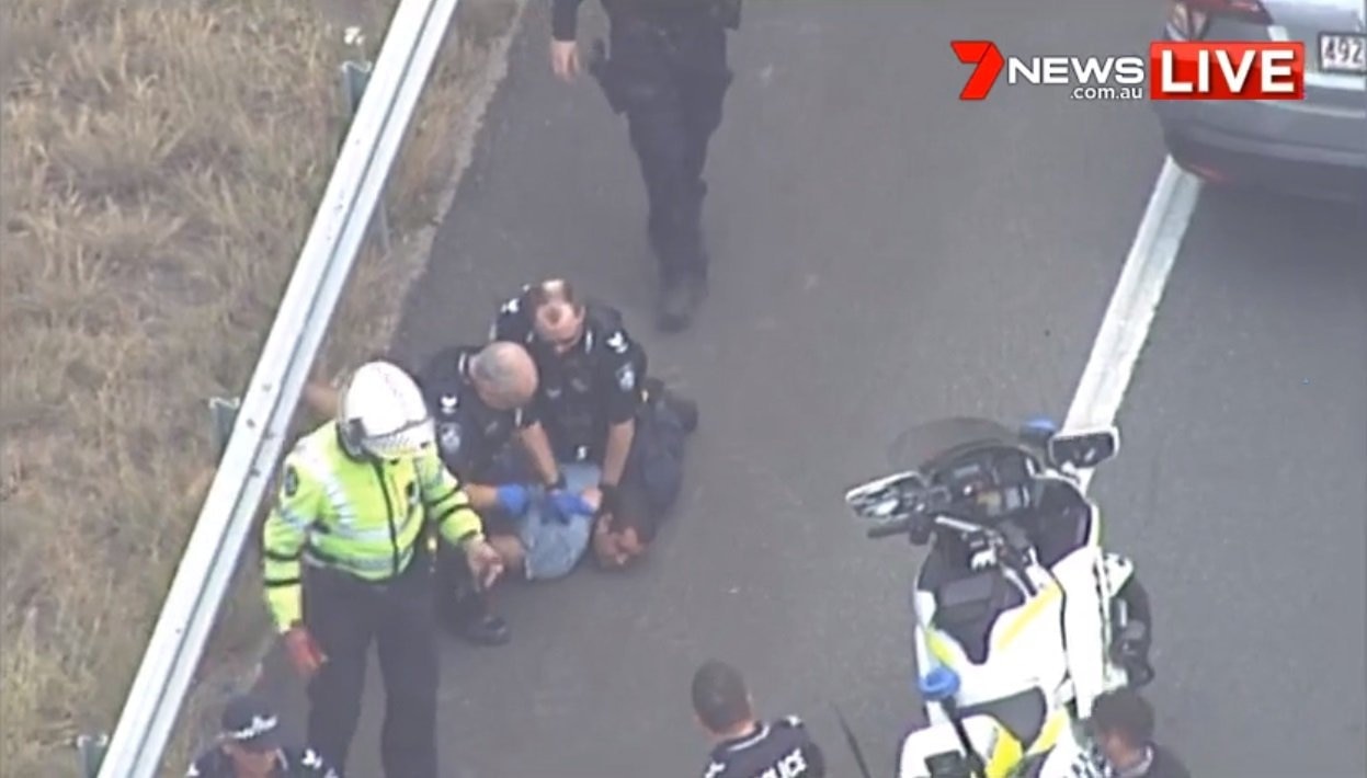 People were arrested after the alleged carjacking. Picture: 7 News Sunshine Coast