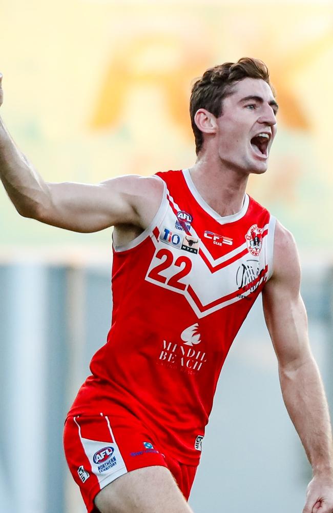 Scott Carlin has been in great form for Waratah in the 2023-24 NTFL season. Picture: Celina Whan / AFLNT Media