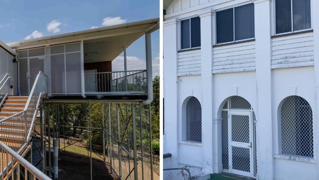 The completion of the brand new $8 million nurse and staff accommodation at Gympie Hospital (left) has put the impending destruction of its historic, century-old nursesâ&#128;&#153; quarters back in the spotlight.