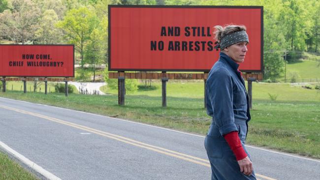 Frances McDormand starred in Three Billboards Outside Ebbing, Missouri.