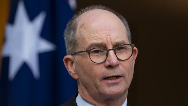 Chief medical officer Paul Kelly in Canberra on Friday. Picture: Martin Ollman