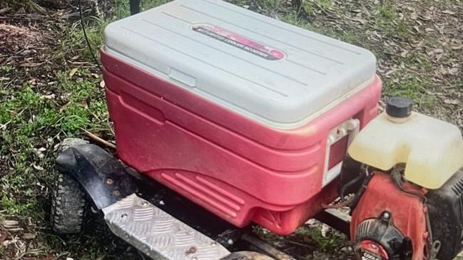 A man has been fined for driving a motorised esky in Lake Eildon on September 23. Picture: Victoria Police.