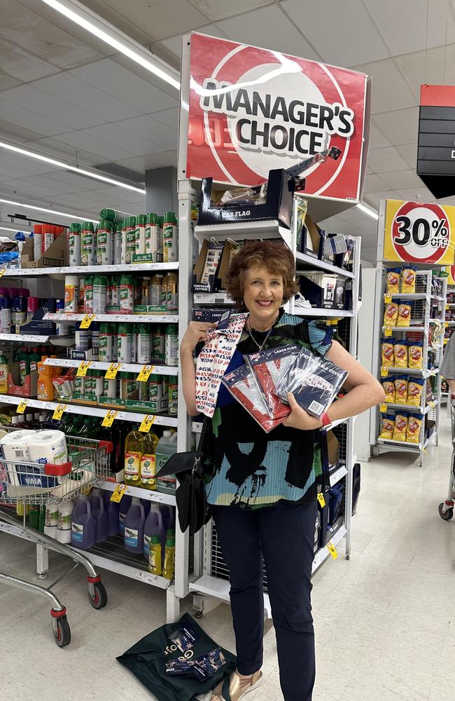 State Member for Maroochydore Fiona Simpson MP has stocked up on Australia Day merchandise at Coles.