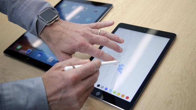 The new 9.7-inch iPad Pro uses Apple pencil.