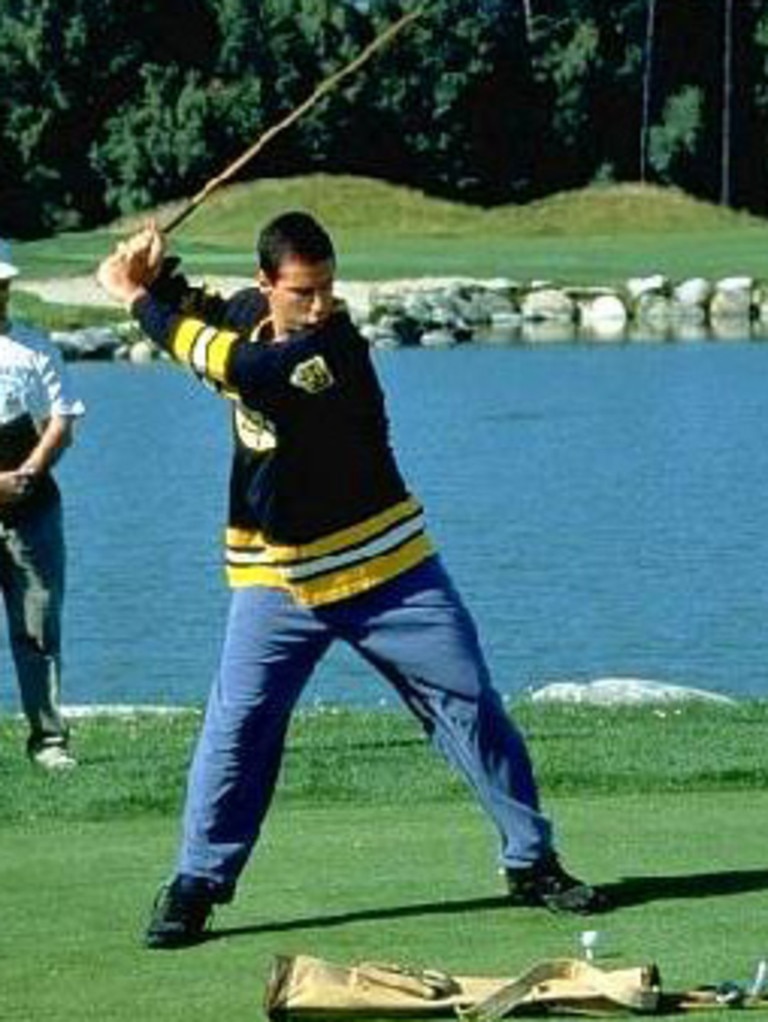 Adam Sandler recreates Happy Gilmore swing for movie 25th anniversary