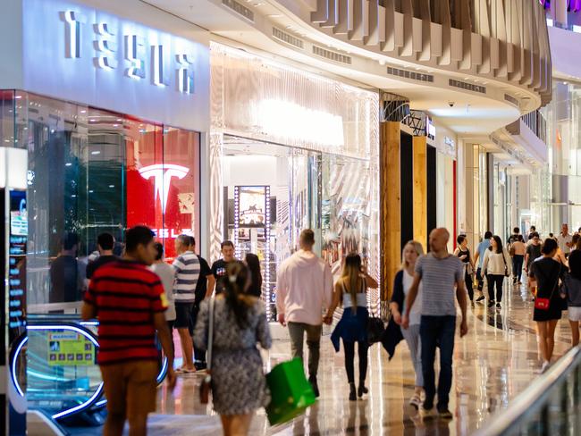 The future is near and brands like Telsa could have shopfronts in shopping centres like Chadstone rather than individual dealerships.