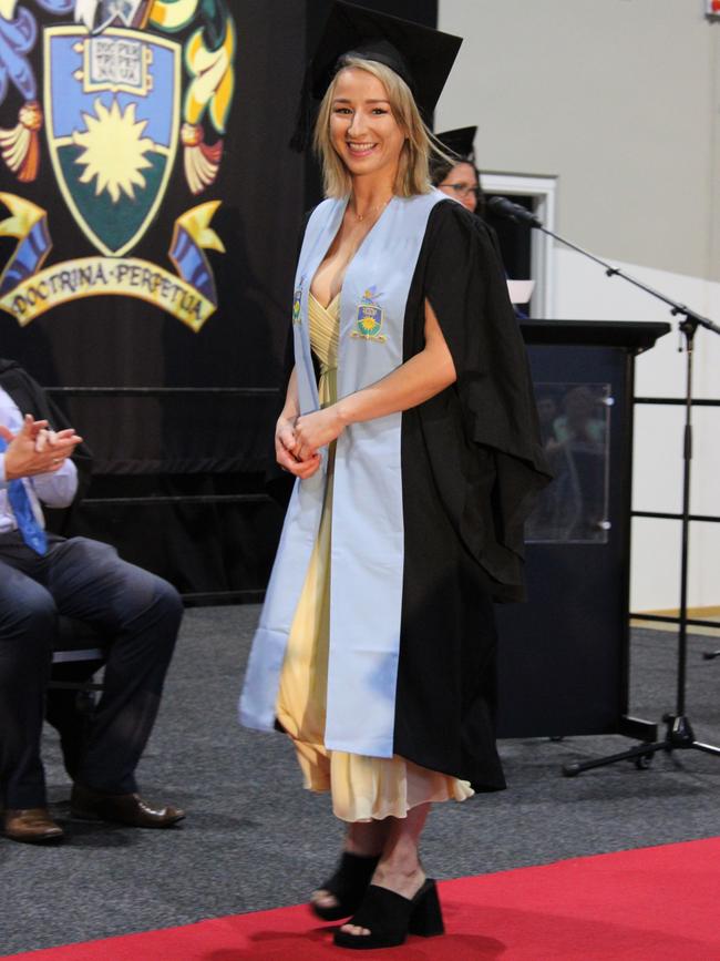 Amy Stephenson graduated with a Graduate Certificate in Clinical Nursing at the CQUniversity graduation ceremony in Bundaberg on December 14, 2023.