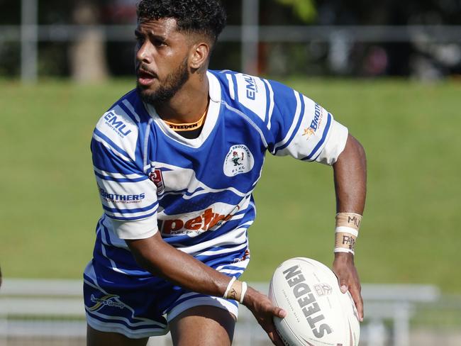 Brothers' Josiah Purcell on the charge in the CDRL preliminary final.