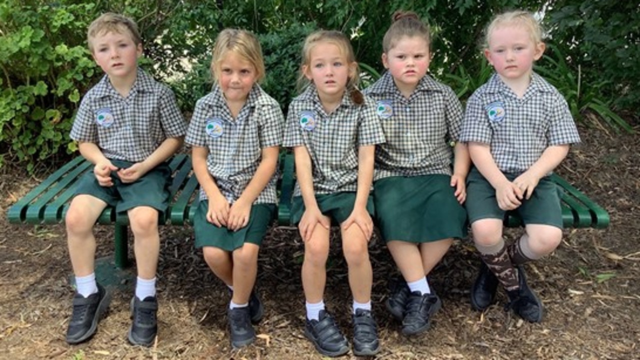 MY FIRST YEAR 2022: St Patrick's School, Michell Prep students (from left) Archie Whittaker, Aryia Brock, Emmie-Lee Crow, Maya Page and Archee Turner-Irwin.