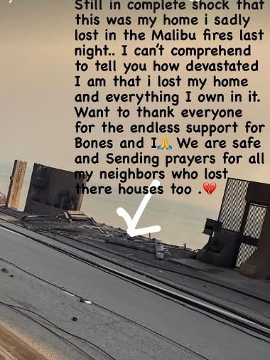 What was left of James Willis’ home. Picture: Instagram