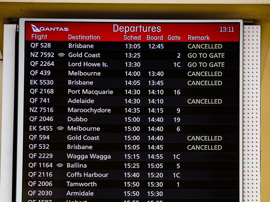 The ACCC is taking Qantas to court over cancelled flights.