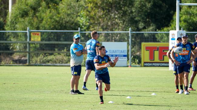 Corey Thompson training with the Gold Coast Titans.