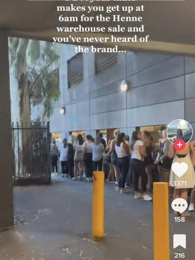 Bargain hunters queued for hours. Picture: TikTok/Supplied