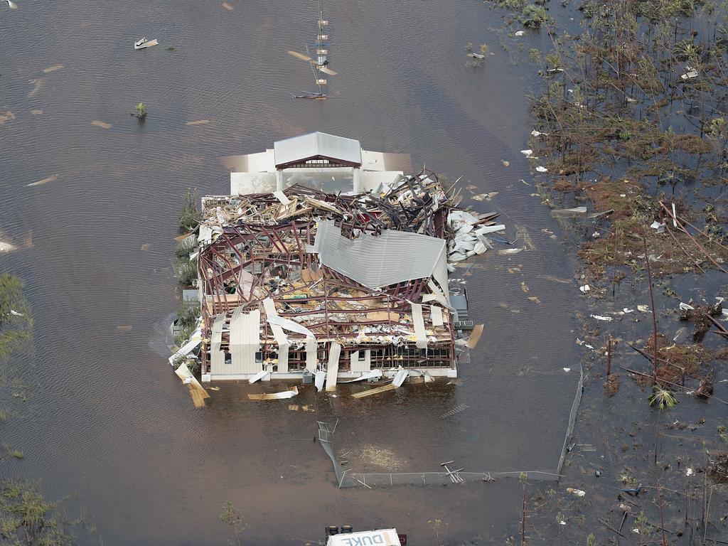 An aerial view of damage caused by Hurricane Dorian is seen on Great Abaco Island. Picture: Getty Images