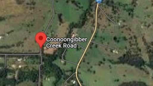 A man is being assessed for injuries in a truck rollover on Coonoongibber Creek Road. Pic: Google Maps