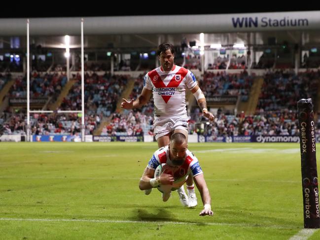 Clint Gutherson scored as the Dragons produced a second half comeback, only to fall short at the end. Picture: Getty Images