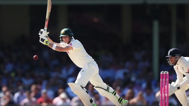 Steve Smith in action at the SCG on Friday, a day in which he moved past 6000 Test runs.