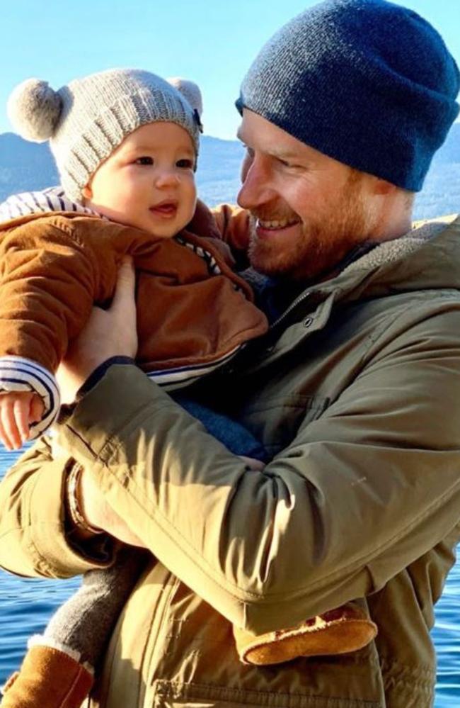 Prince Harry and baby Archie in Canada just over a year ago. Picture: Instagram