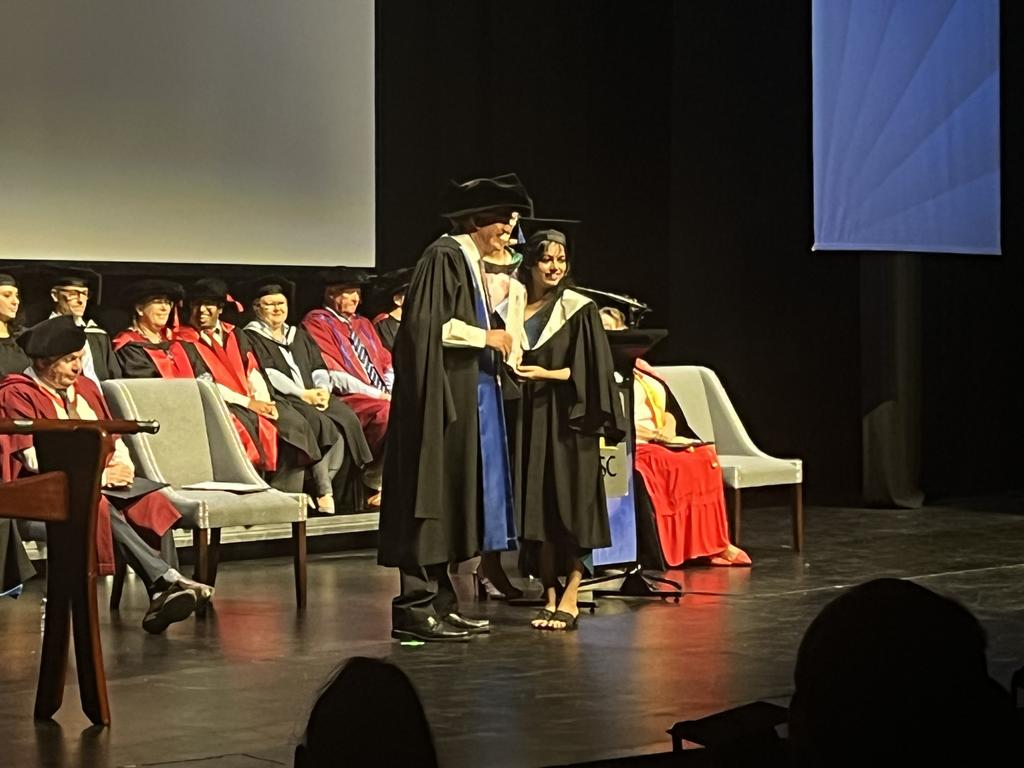 The University of the Sunshine Coast graduation ceremony at Maryborough's Brogla Theatre.