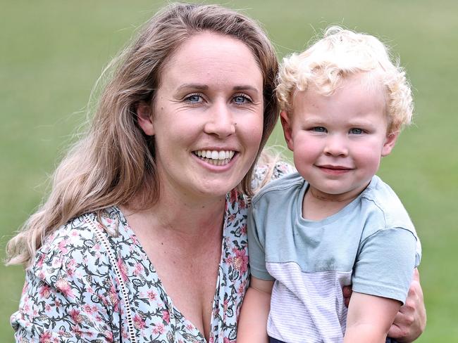 **FOR WEEKEND PAPERS** Kristie Brandt with her 2-year-old son Zephyr Pieterse who had a small cyst removed from his neck last week. Pics Tara Croser.