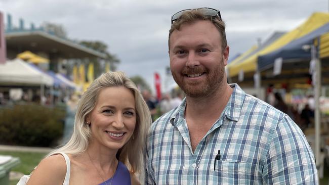 Erin Schmidt and Steven Jolly at the Gympie races on Saturday November 25, 2023.