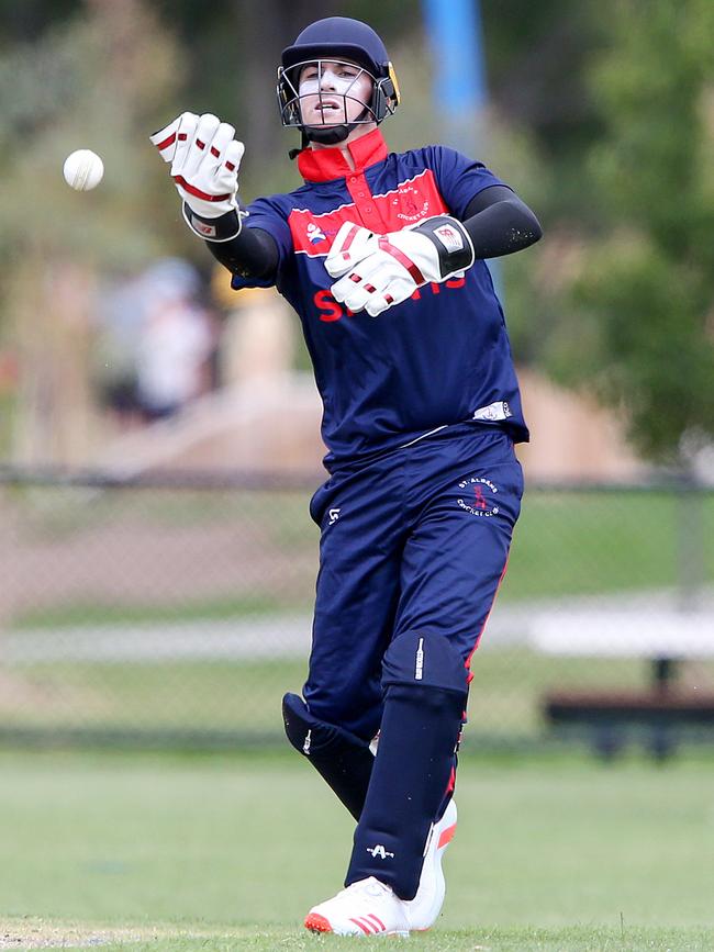 VTCA: Alex Bone in the field for St Albans. Picture: George Sal