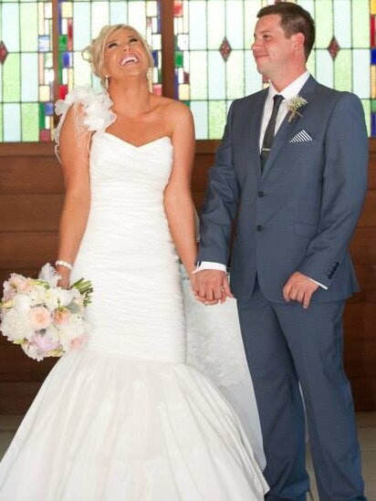David Larkin and Christie Lee Kennedy at their wedding