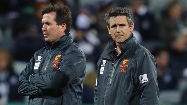 GWS coach Leon Cameron and footy manager Wayne Campbell will have to leave it to their players. Pic: Michael Klein