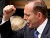 PM Tony Abbott get fired up during question Time today in the House of Representatives, Federal Parliament, Canberra.